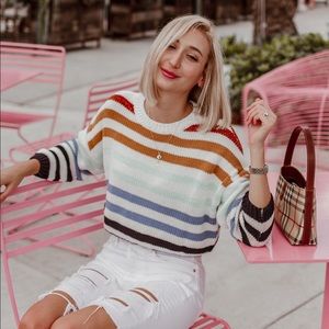 Rainbow stripe sweater